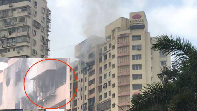 Fire accident in 20 storey building in mumbai